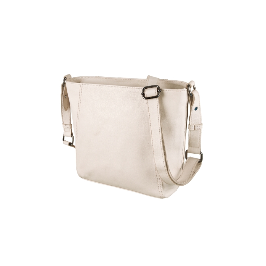 Cassie Mushroom Handtasche aus Rindsleder mit Reißverschluss und Schulterriemen